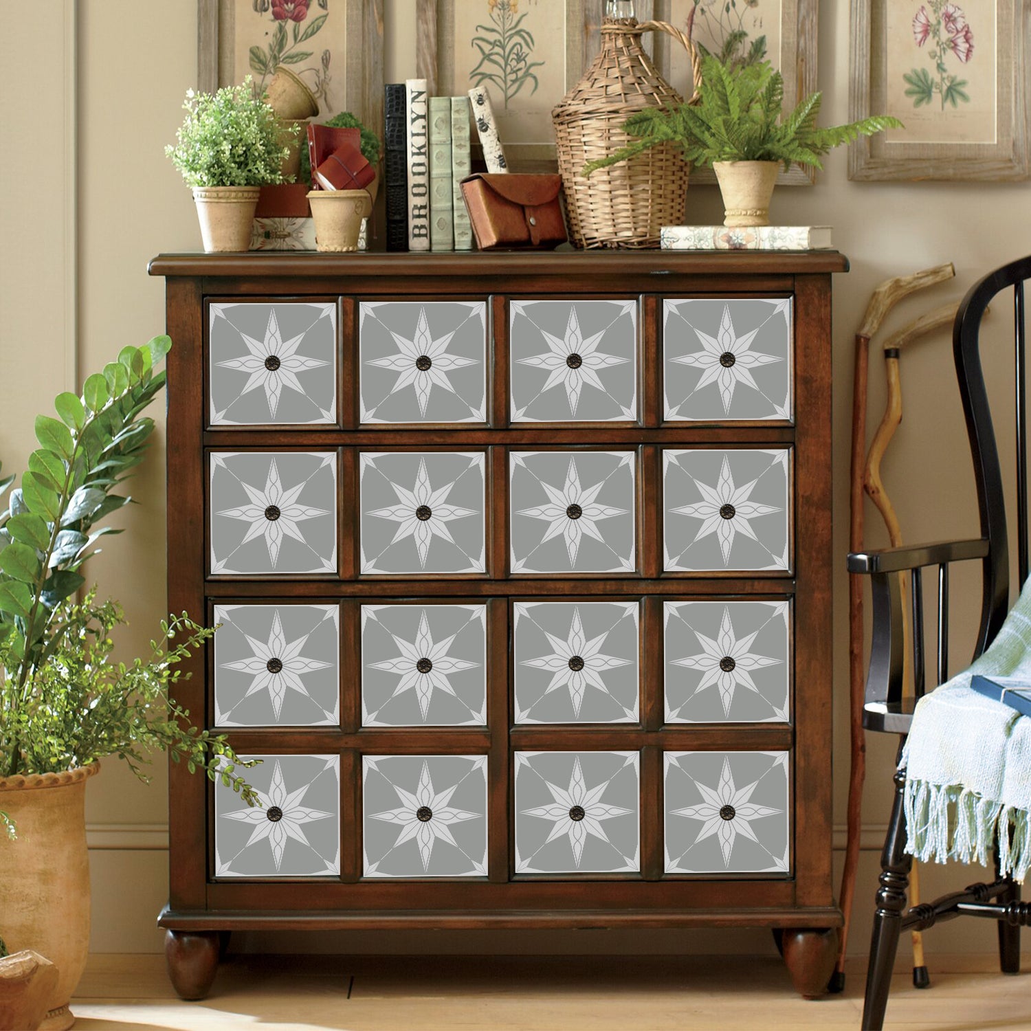 Lot de 12 panneaux muraux 3D autocollants, Crédence adhésive, Autocollants décoratifs, Imperméables et résistants à la chaleur, 15 cm x 15 cm - 9