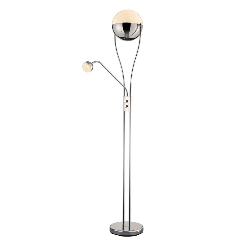 Lampa podłogowa stojąca Chris srebrno-biała LED 25.8W 3000K 2350lm wym: 180 x 30 x 30 cm metal Trio