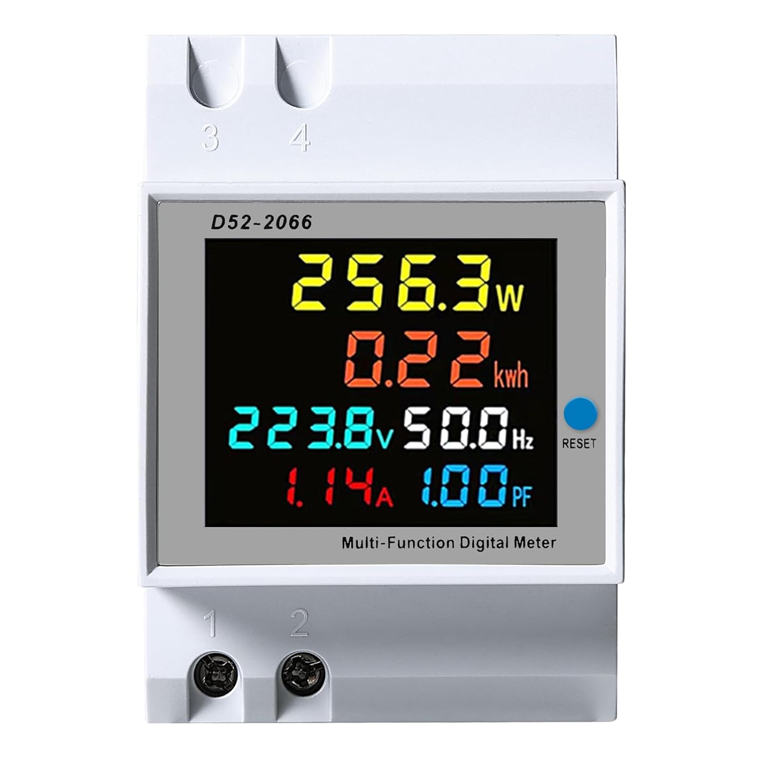 Compteur D'énergie électrique 3 Phases 4 Fils - Wattmètre Pour Rail DIN - Neuf Générique