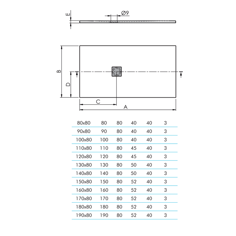 Receveur de douche ultra-léger LOGIC - 150 x 80 cm - Blanc - Résistant et Facile à installer - Salle de bain - Douche - 2
