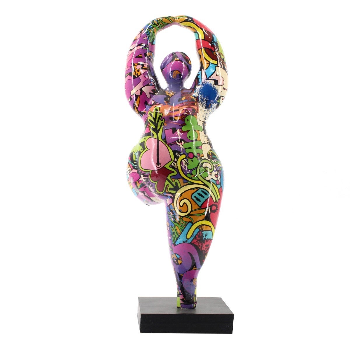 By sigris figura de persona multicolor de resina 51*19*16cm figura bailarina