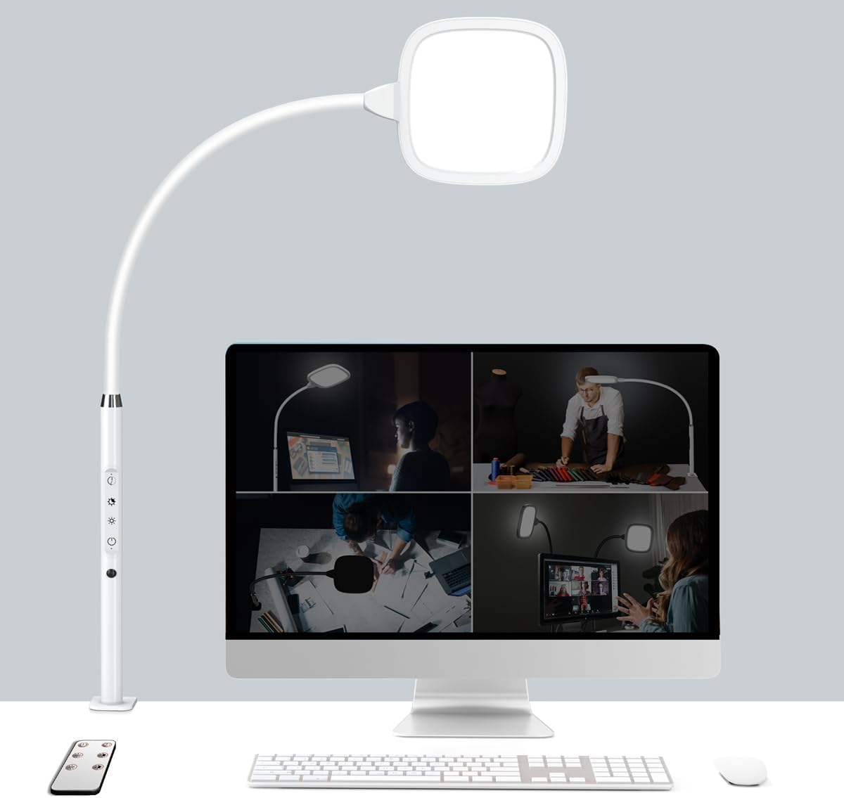 Lampe De Croissance LED Duronic GLC12 – 20W, Pince Et Col De Cygne, 3 Modes (Bleu/Rouge/Mixte)