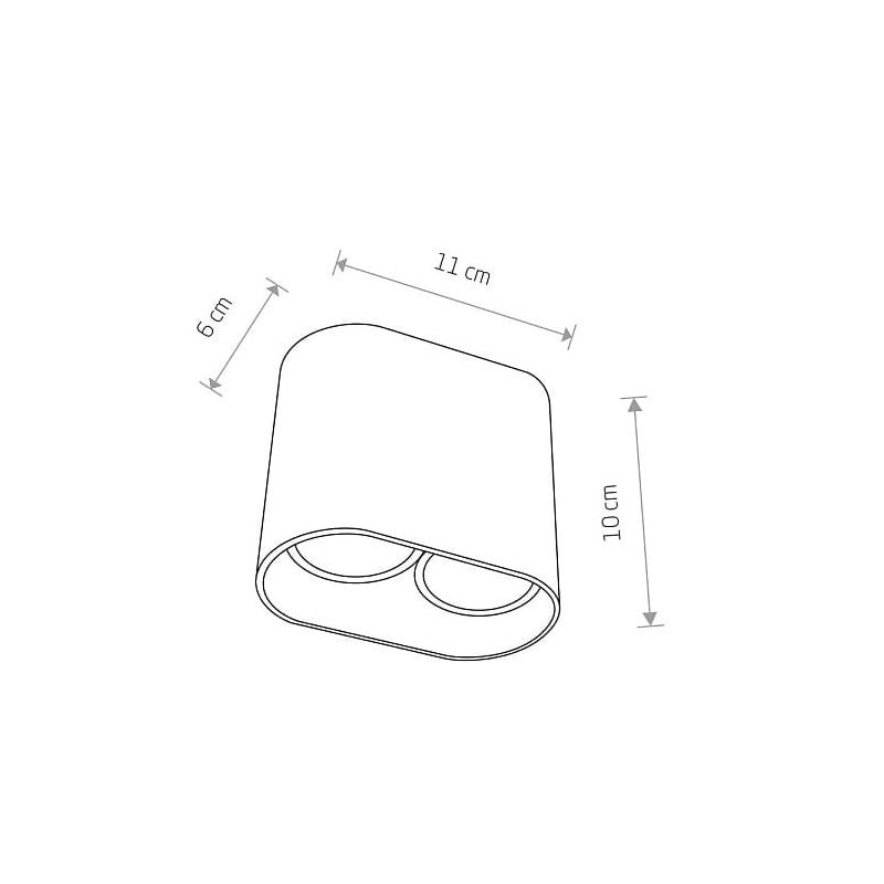 Reflektor sufitowy spot natynkowy Pag inny biały 2xGU10x35W wym: 11 x 6 cm aluminium Nowodvorski Lighting