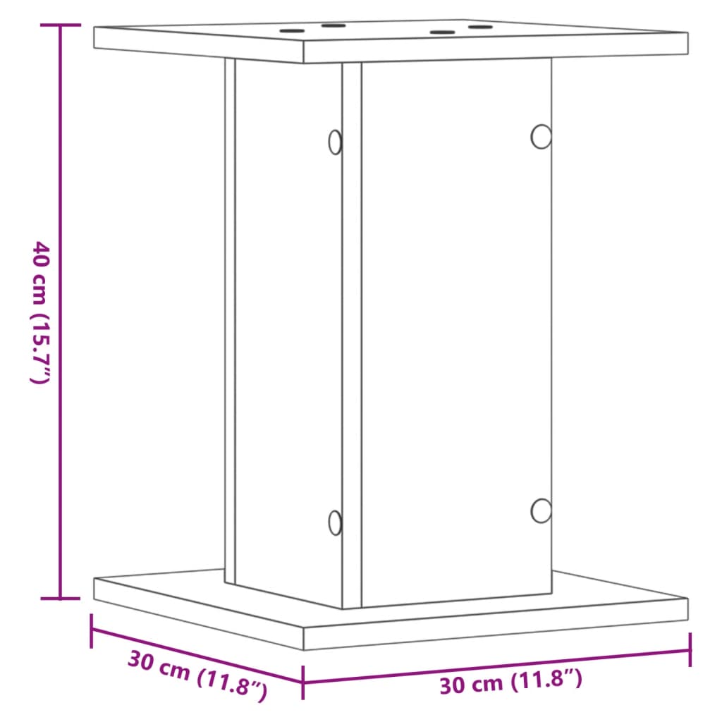 Supports pour plantes 2 pcs chêne sonoma bois d'ingénierie - 9