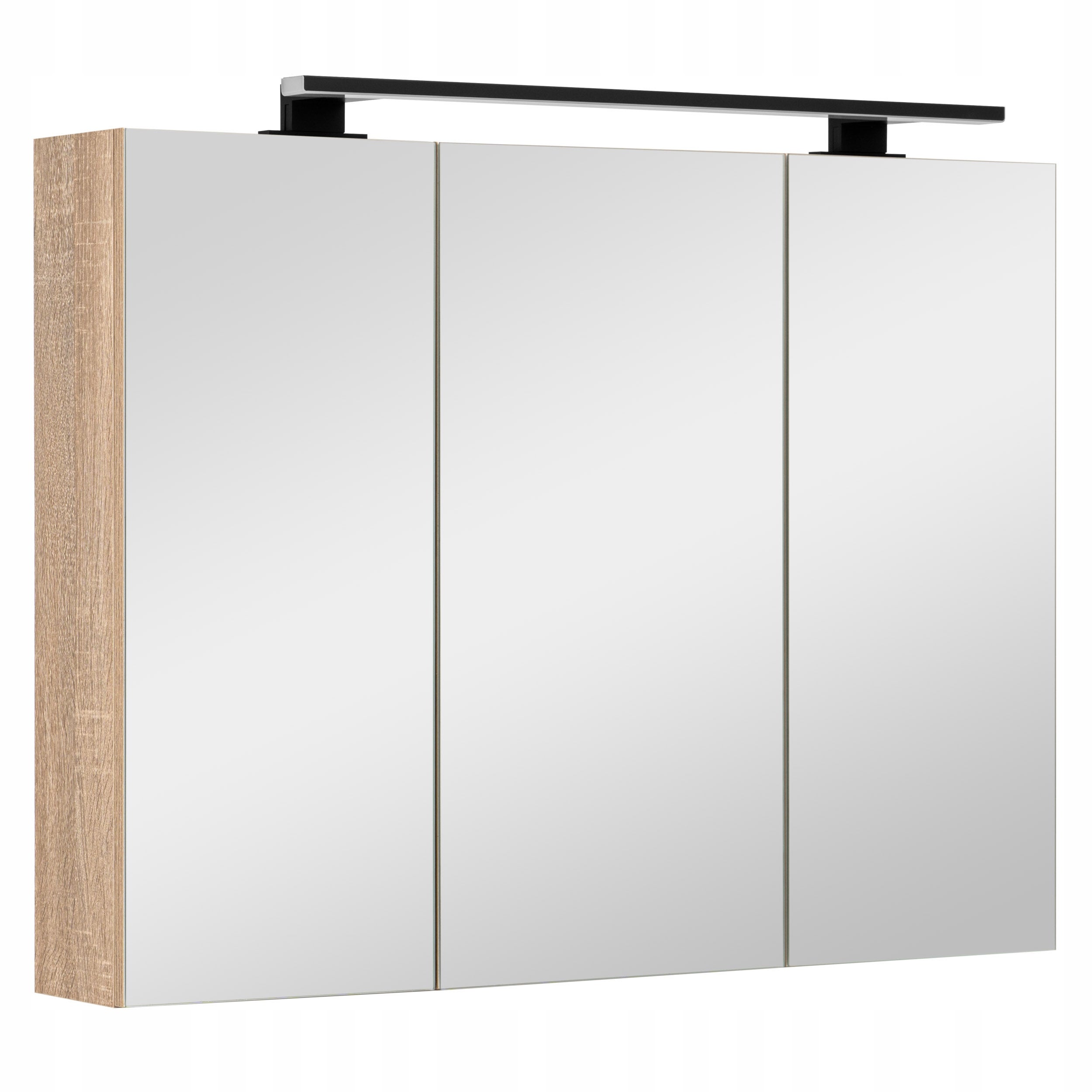 Szafka łazienkowa z lustrem oświetleniem lampką led lustrzana wisząca 80 cm