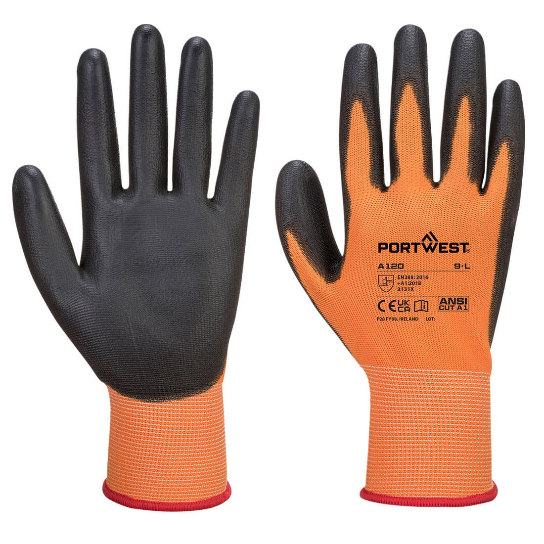 Gants nylon Portwest enduits PU A120 Bleu 11 - 4