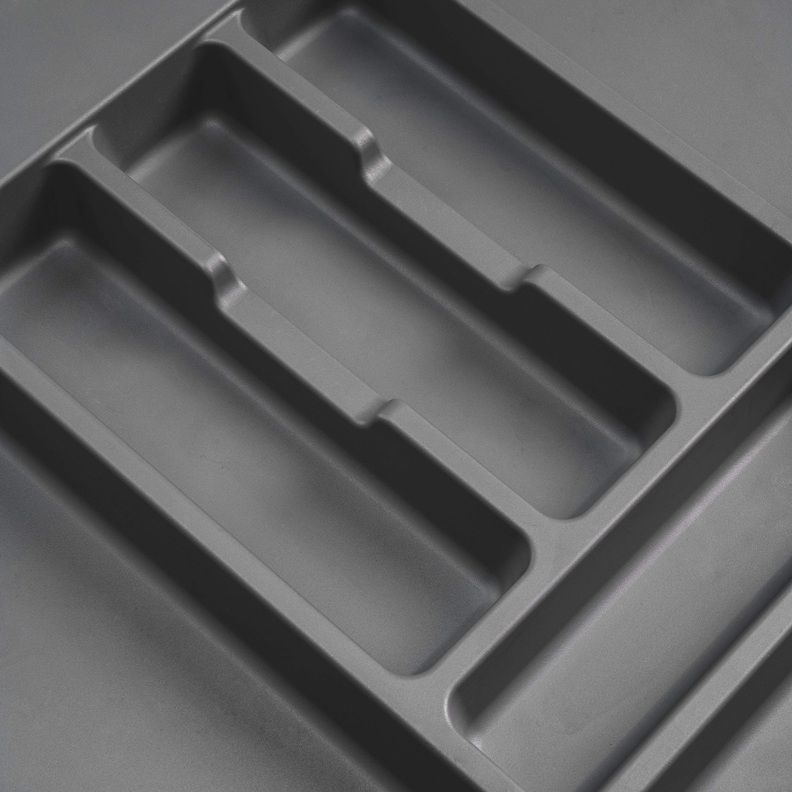 Emuca Range-couverts Optima pour tiroir universel, module 700mm, Plastique, Gris antracite - 6