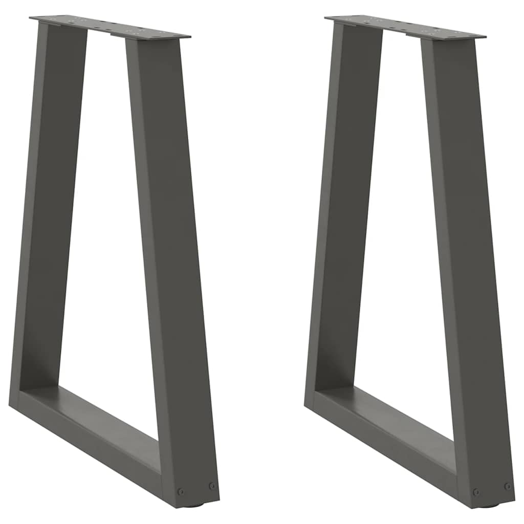 Pernas de mesa de centro em forma de V 2 unidades de aço antracite - COMFORTXL - 2