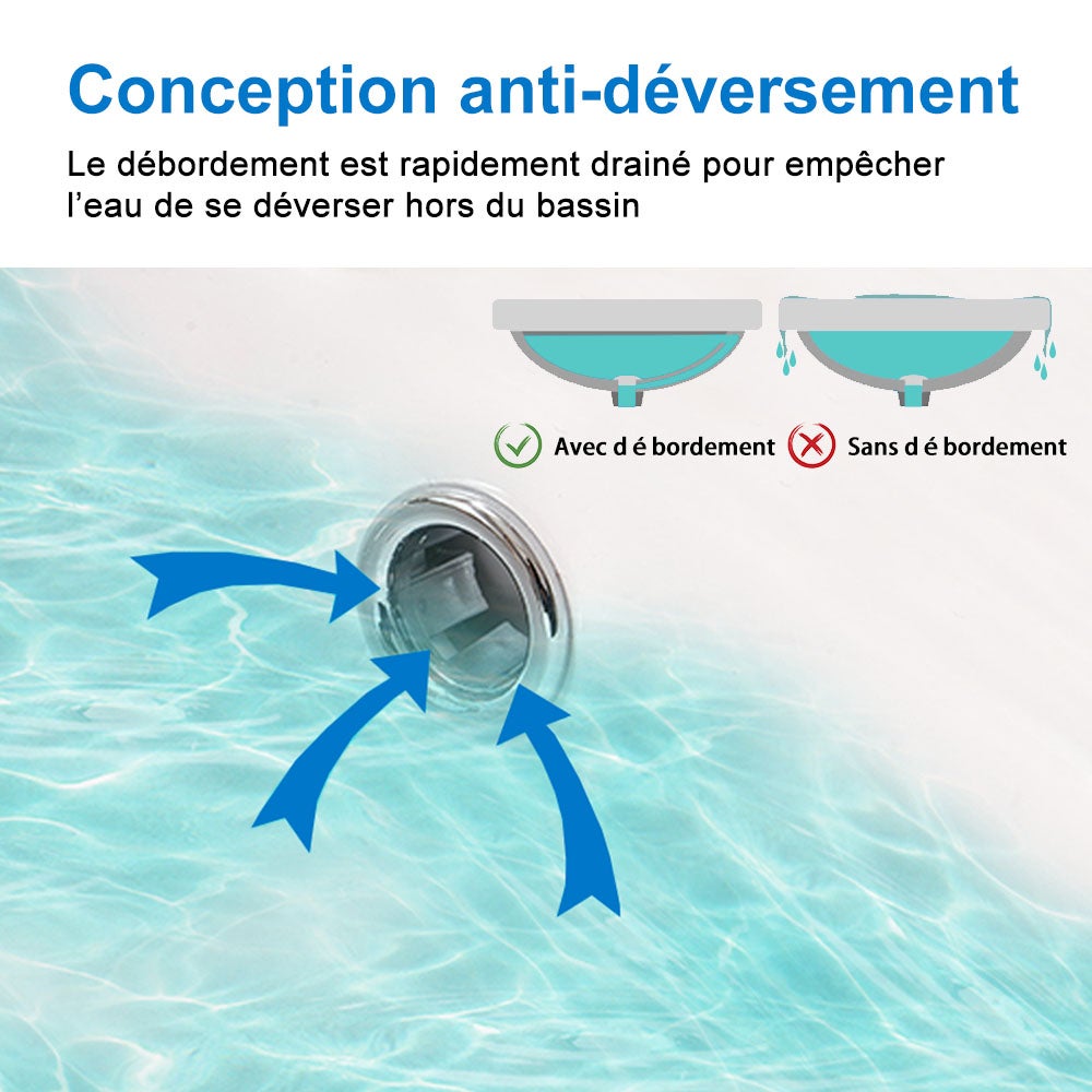 AICA Meuble de salle de bain mural Chêne 120 cm - 4 tiroirs, lavabo inclus - 4