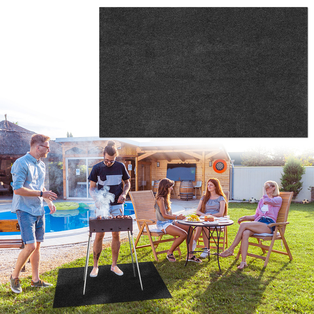 Mata pod grill 75x120 cm, antypoślizgowa podkładka, ochrona przed tłuszczem i zabrudzeniami, idealna do grilla, tarasu lub kempingu