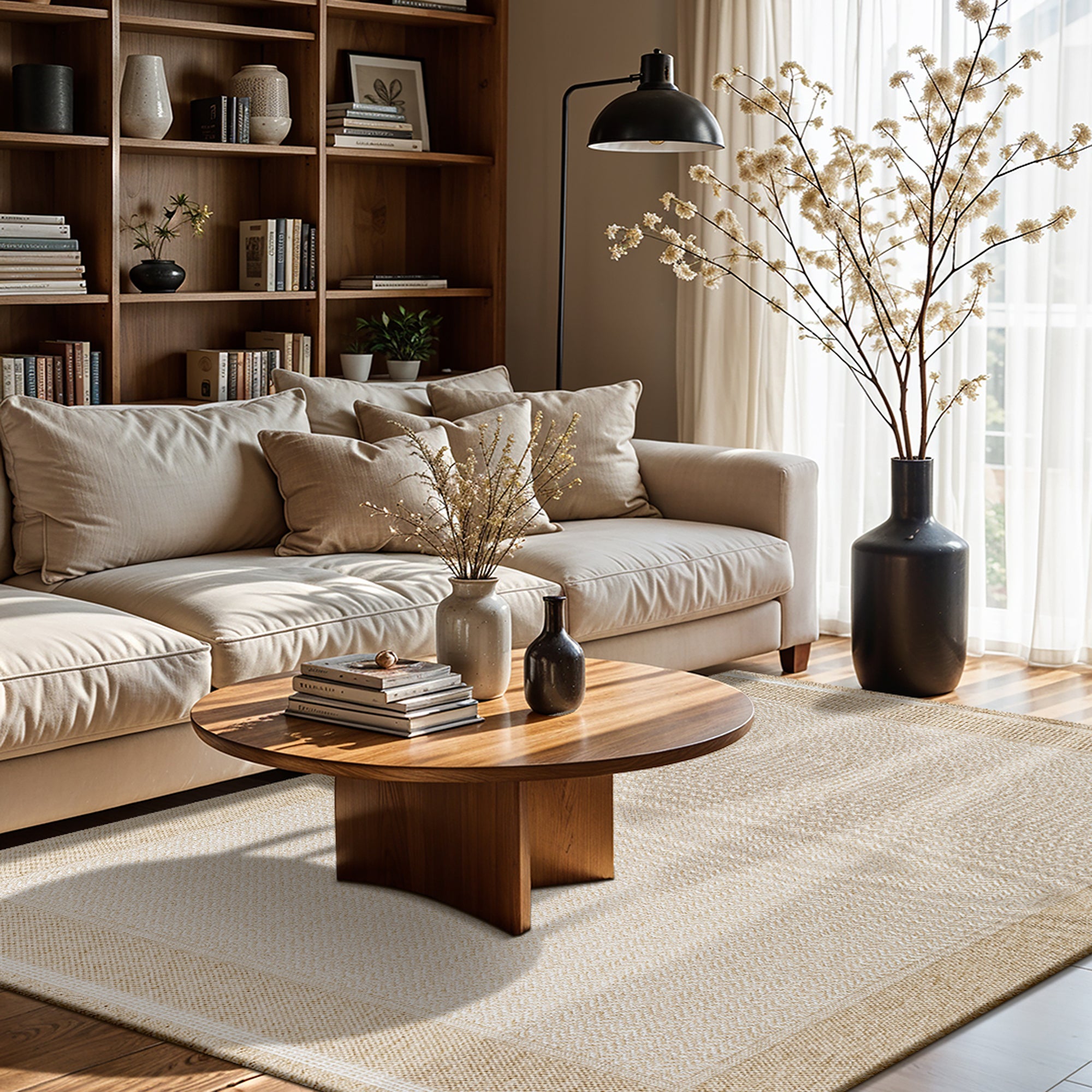 LIVABLISS Tapis d'Extérieur/Intérieur Aspect Jute Beige 160x213 cm Jenny - 7