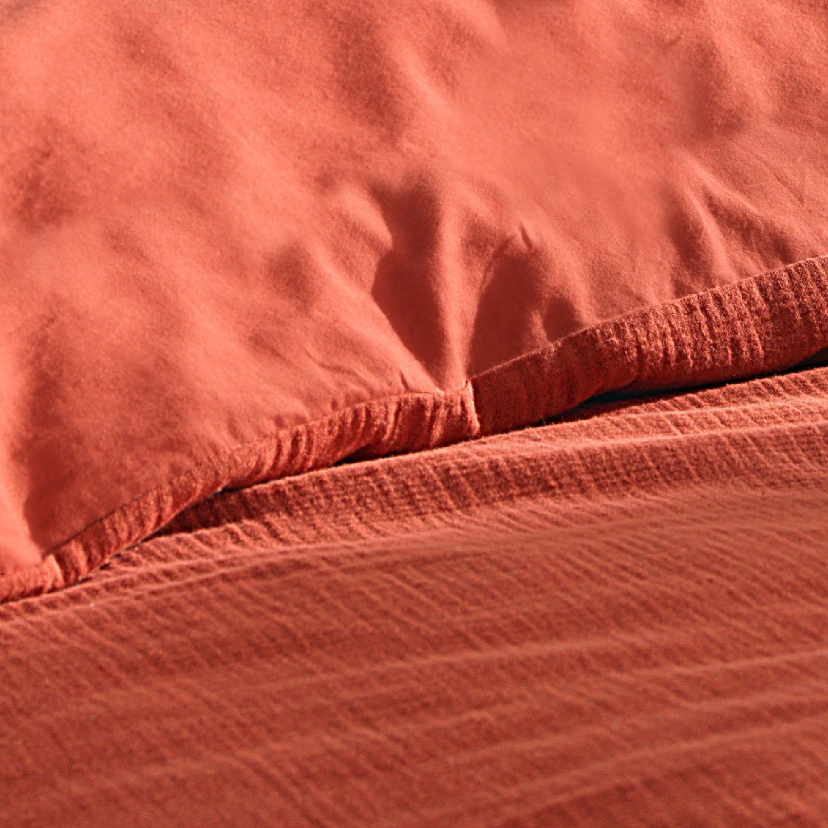 Set di biancheria da letto in garza di cotone - Terracotta - 5