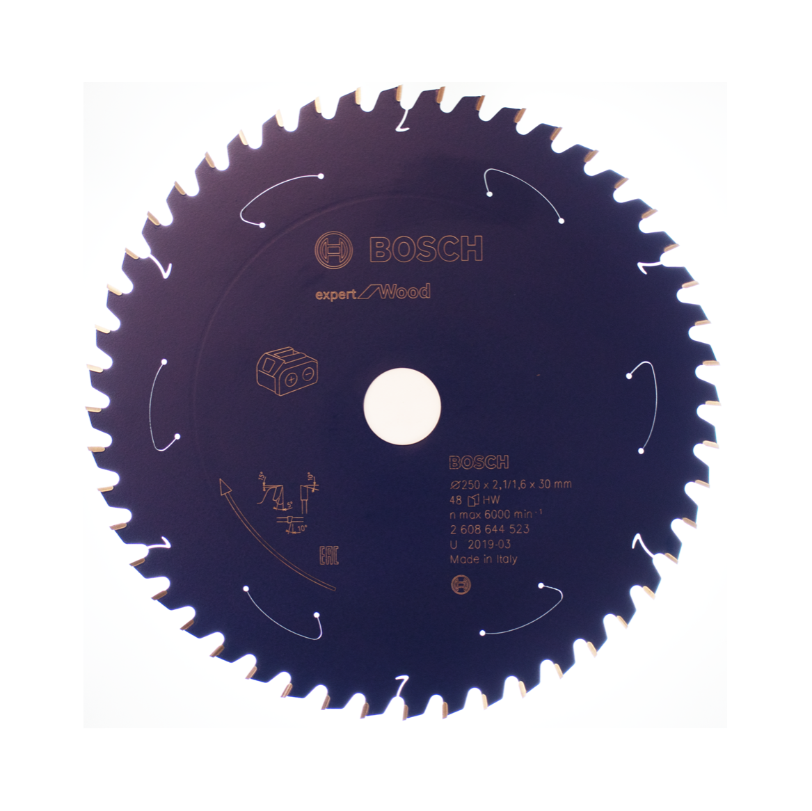 Bosch Accessories Lama Per Sega Circolare Expert For Wood (Legno, 250 x 30 x 2.1 mm, 48 Denti, Accessorio Per Sega Circolare A Batteria)