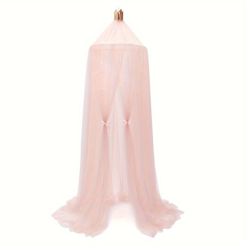 Baldachim z siatki, namiot do łóżeczka, moskitiera dla niemowląt, różowy