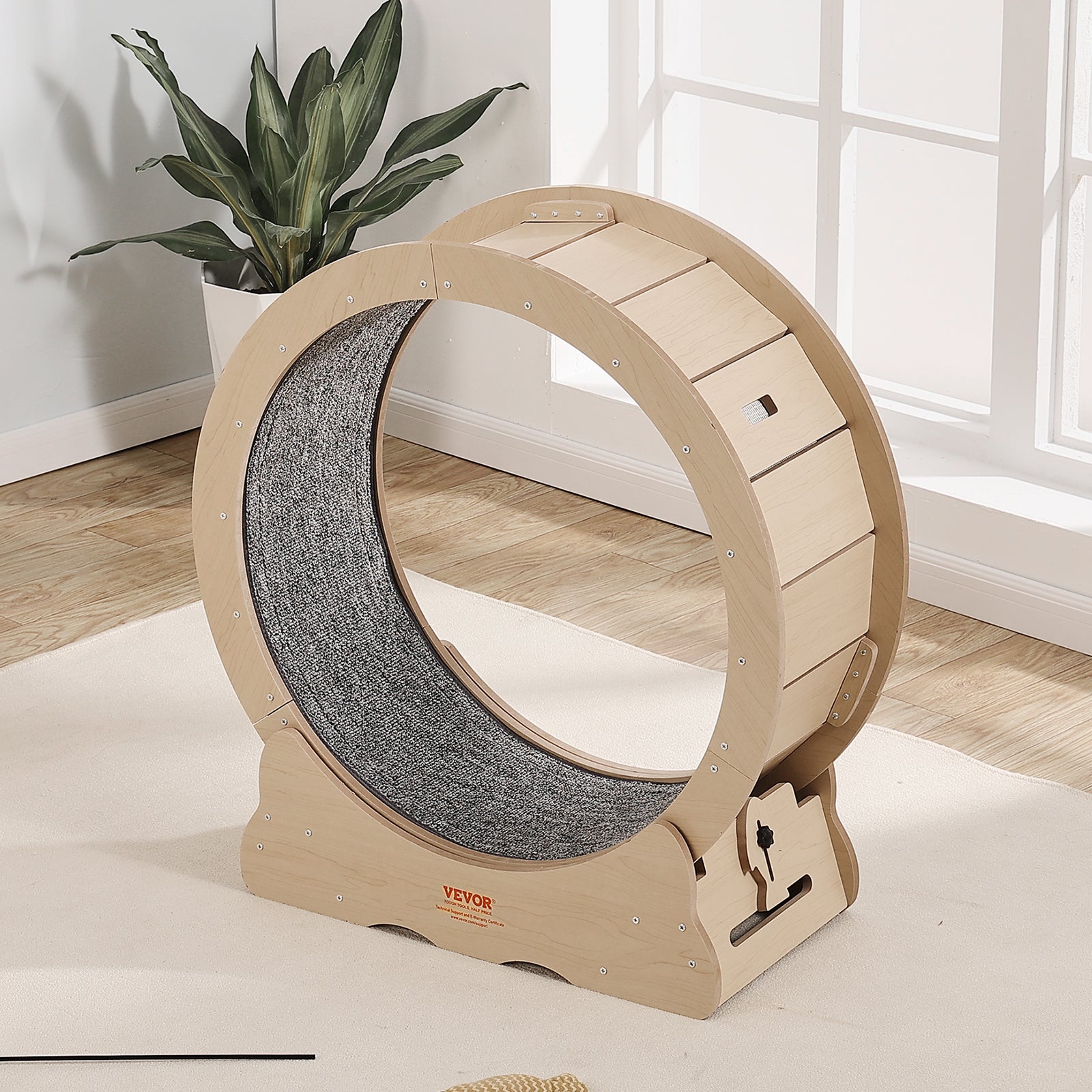 Roue d'Exercice 750mm pour Chat,VEVOR Roue de Course Intérieure avec Tapis Amovible,Jouet pour Chat,Convient à la Plupart des Chats - 8