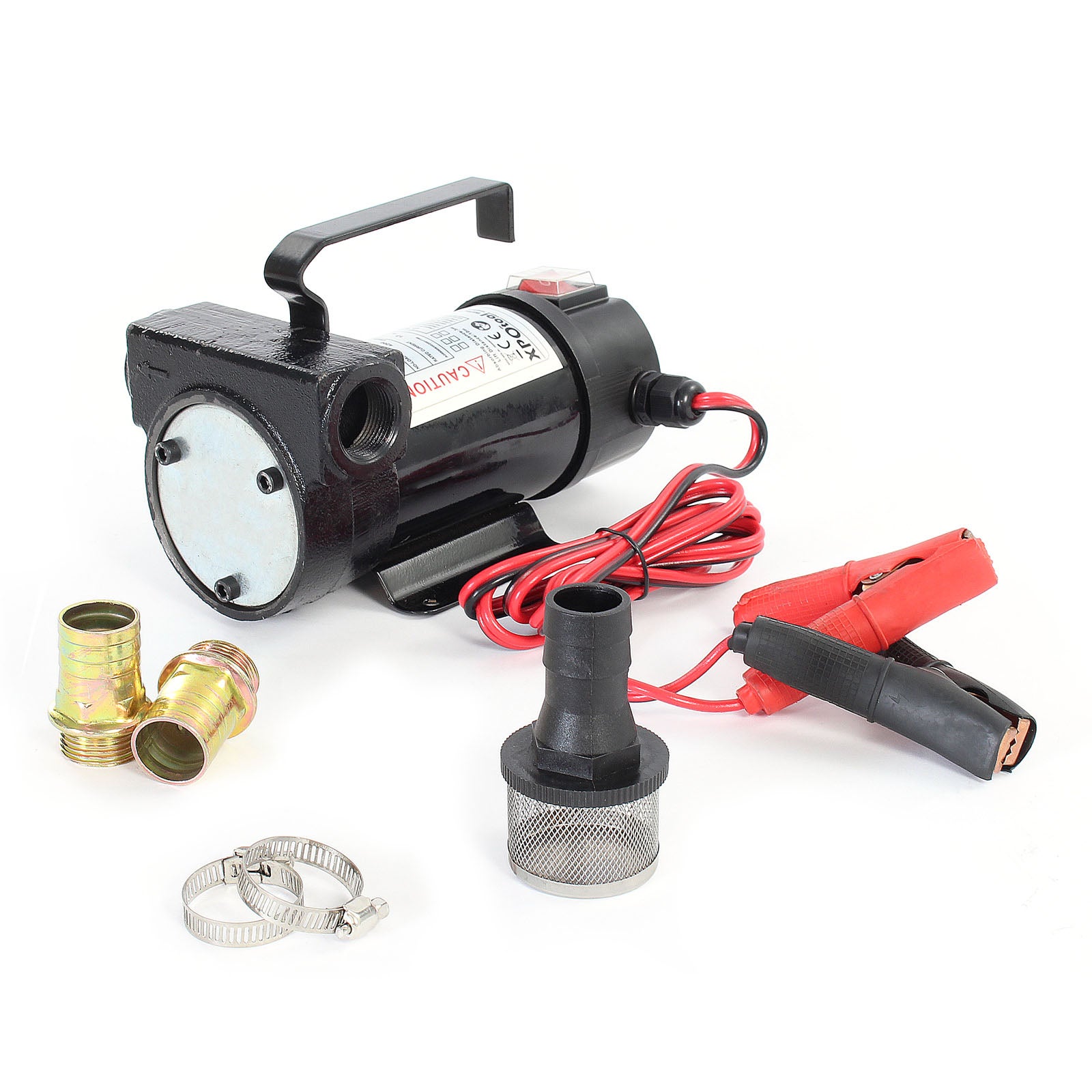 Pompe à Carburant Électrique Avec Arrêt Automatique – 12 L/min, 4 Adaptateurs, Pour Diesel, Essence, Eau