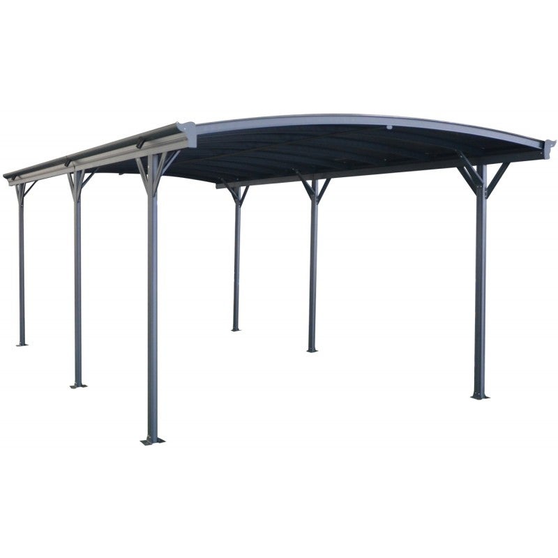 X-Metal Carport autoportant aluminium polycarbonate 19,41m² anthracite 6mm - 2