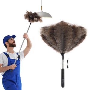 Plumeau extensible, plumeau télescopique en microfibre - Mini brosse de
