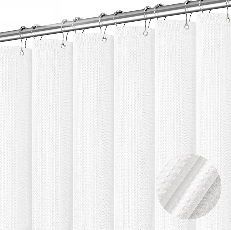 Rideau De Douche Tissu Gaufré 72x72 – Sans Emballage – Neuf