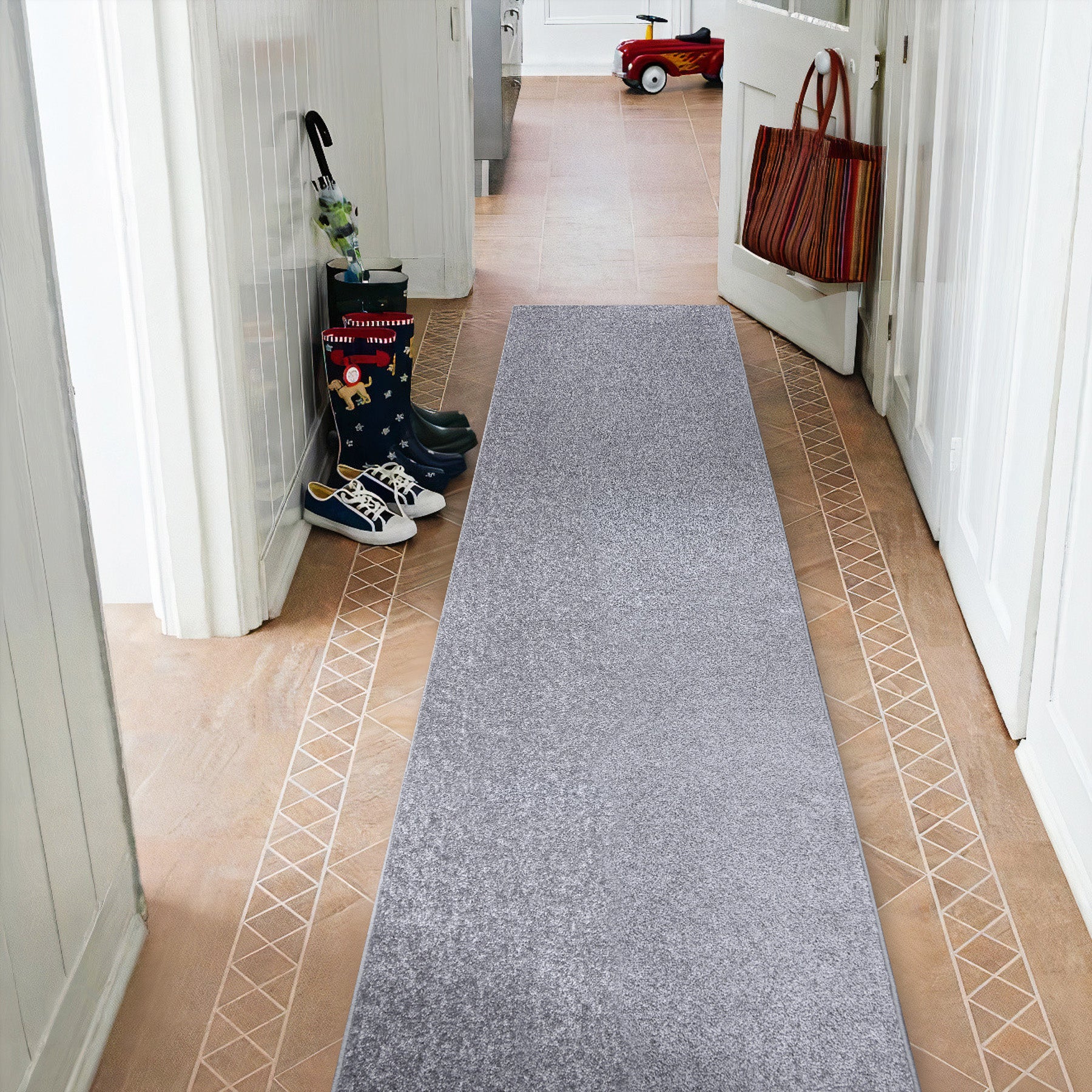 Chodnik SANTA FE srebrny 92 gładki, jednolity, jednokolorowy 60x150 cm - 3
