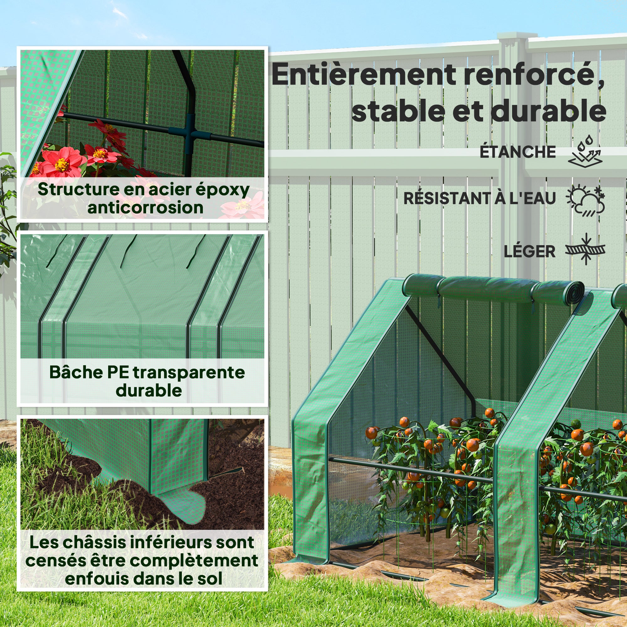 Mini Serre de Jardin PE Outsunny - 5