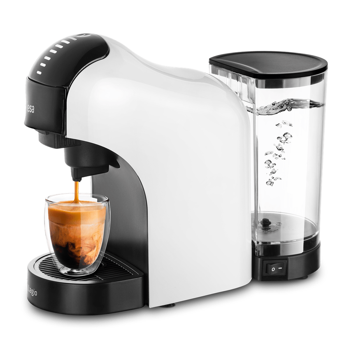 Cafetera Multicápsula Ufesa Bellagio 3 en 1 15 bares 1400W control táctil blanco - Imagen 2