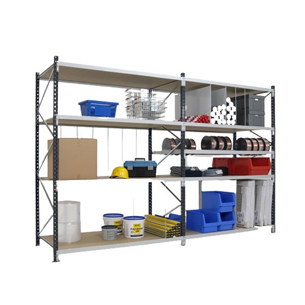 Rayonnage mi lourd 4 nivx - Élément suivant - 2500x3000x600mm - 689kg/niv - Utilisable uniquement avec un module de départ - RAYOML/4N/2560/S2