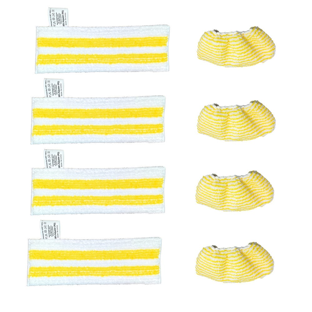 8 Panni In Microfibra Per Pulitore A Vapore – Compatibili Con Kärcher EasyFix SC1, SC2, SC3, SC4, SC5, Lavabili, Fascia Elastica