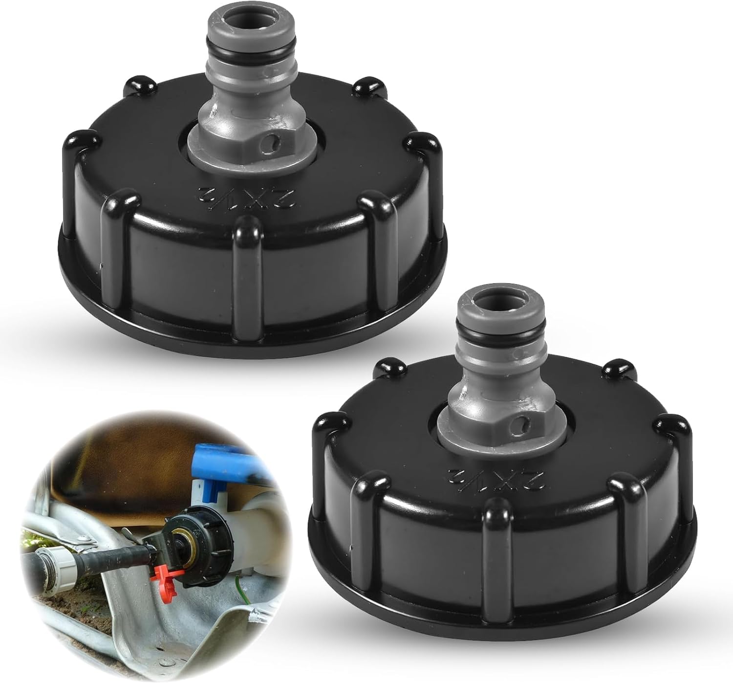 Adapter do korka zbiornika na wodę IBC - złączka IBC S60x6 - otwór gwintowany 1/2 cala