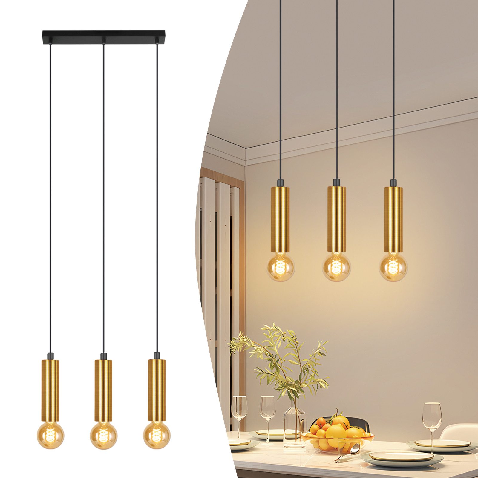 Creative Cone Suspension Fer Forgé + Bûche Lampe Suspendue E27
