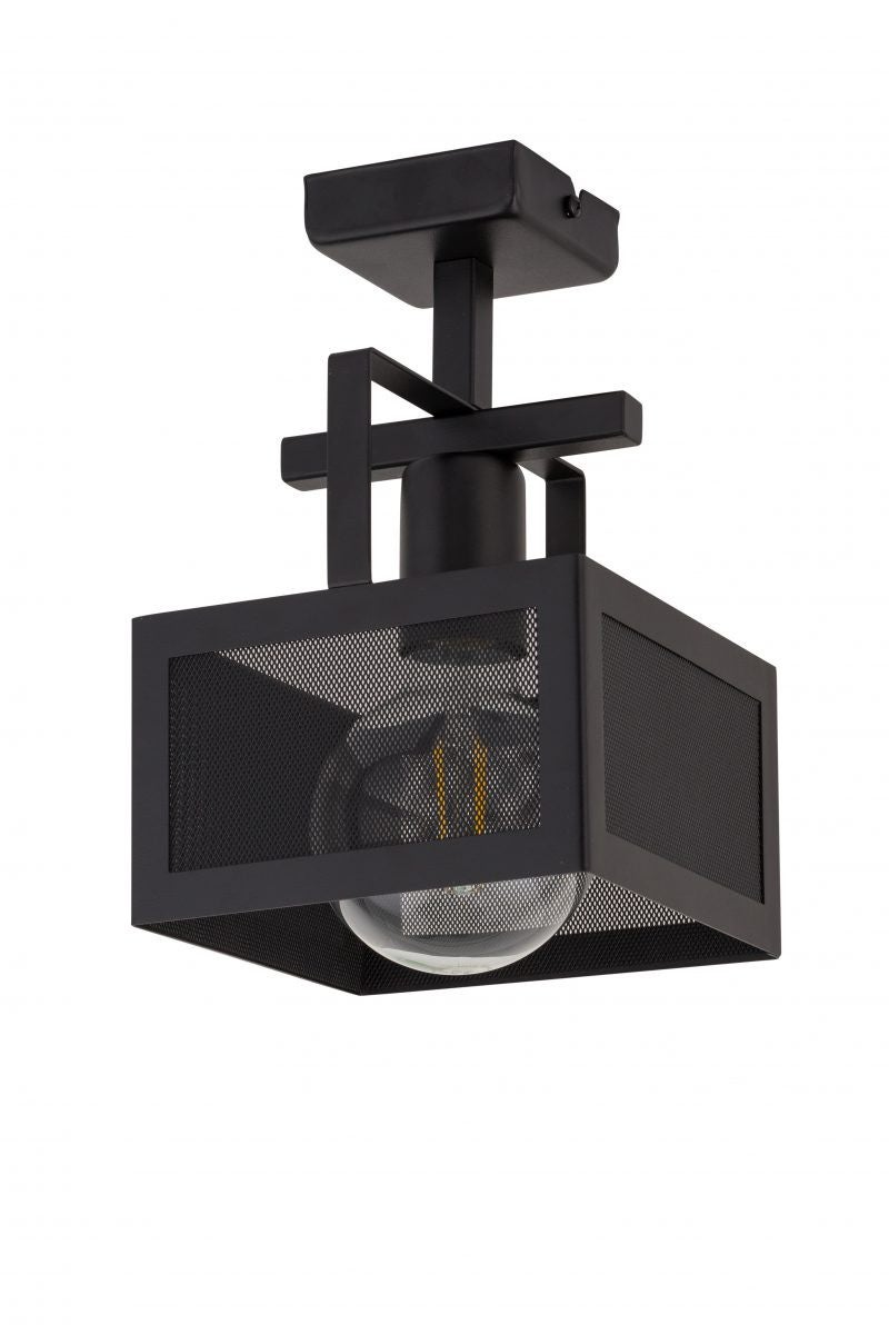 Lampa sufitowa wisząca Albert czarna 1xE27x15W dekoracyjna wym: 25 x 16 x 16 cm metal SIGMA