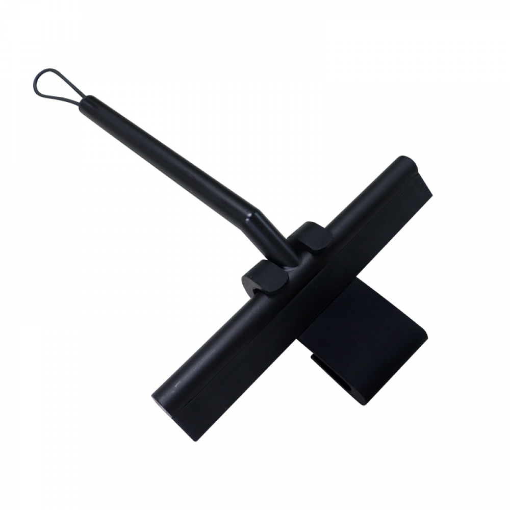 FY&XZH Lavavetri In Silicone Con Gancio, 28 Cm – Antiruggine, Per Doccia E Specchio, Nero