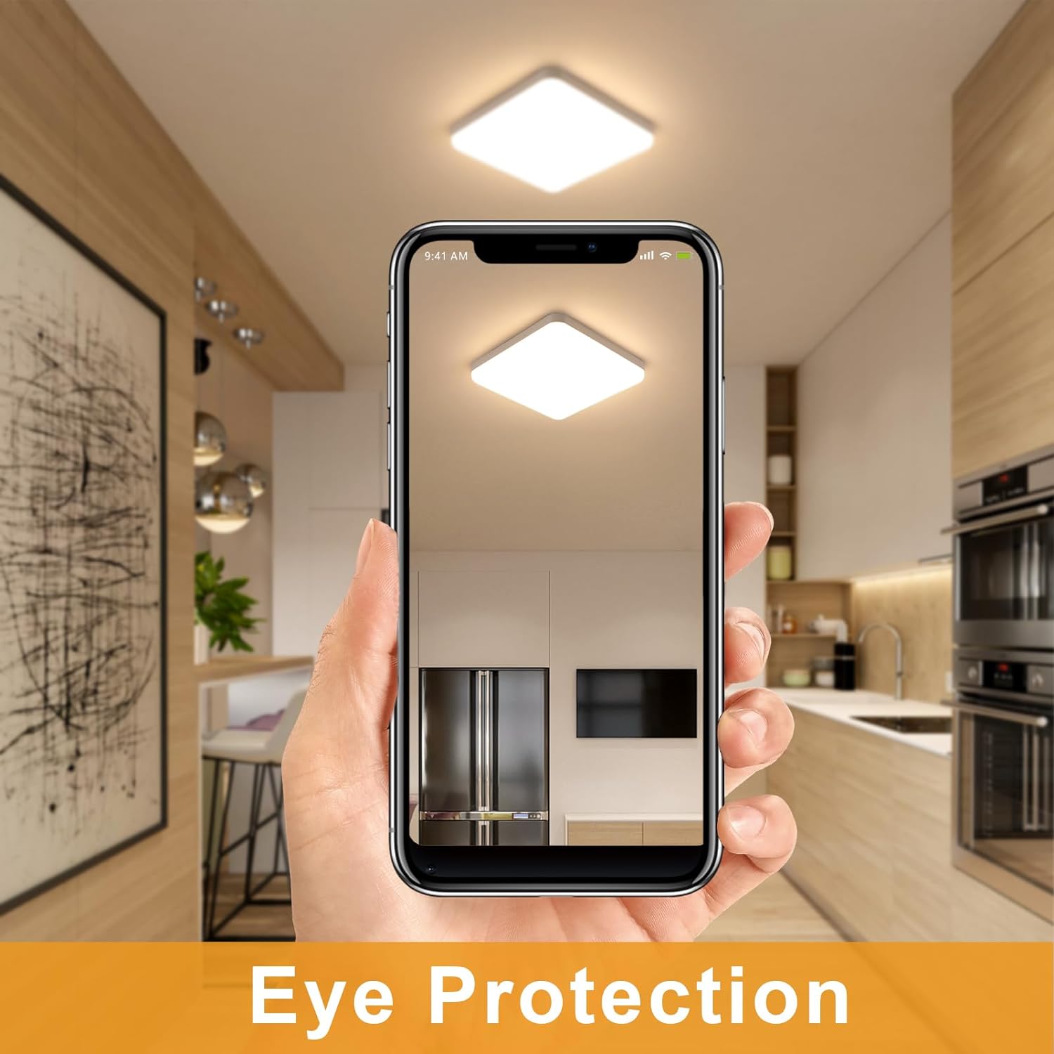 COMELY Plafonnier LED Rond Ultra-plat Moderne 36W 4050 lm, Lampe de Plafond Blanc Froid 6500K Ø30 cm pour Salon, Chambre, Cuisine et Couloir - 7