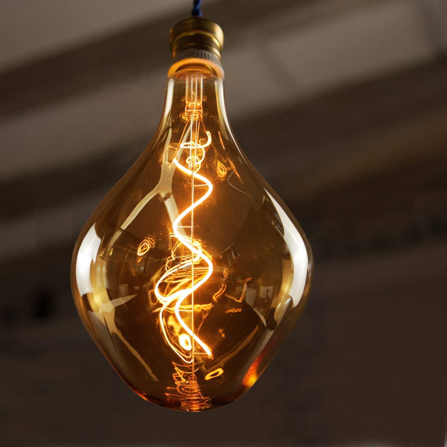 NETTLIFE 1 x E27 3W Duża żarówka LED, nietypowy kształt, lampa wisząca o nieregularnym kształcie, 2200K, ciepła biel – nieściemnialna