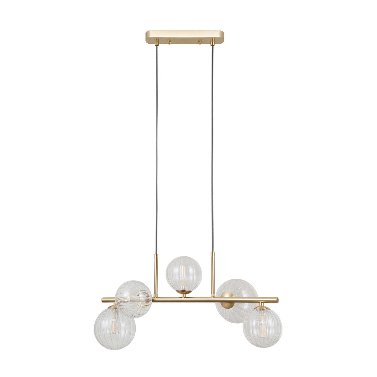 Lampa wisząca TOLEDO złota 5 x G9 x 5W wym: 120 x 63 x 28 cm Italux