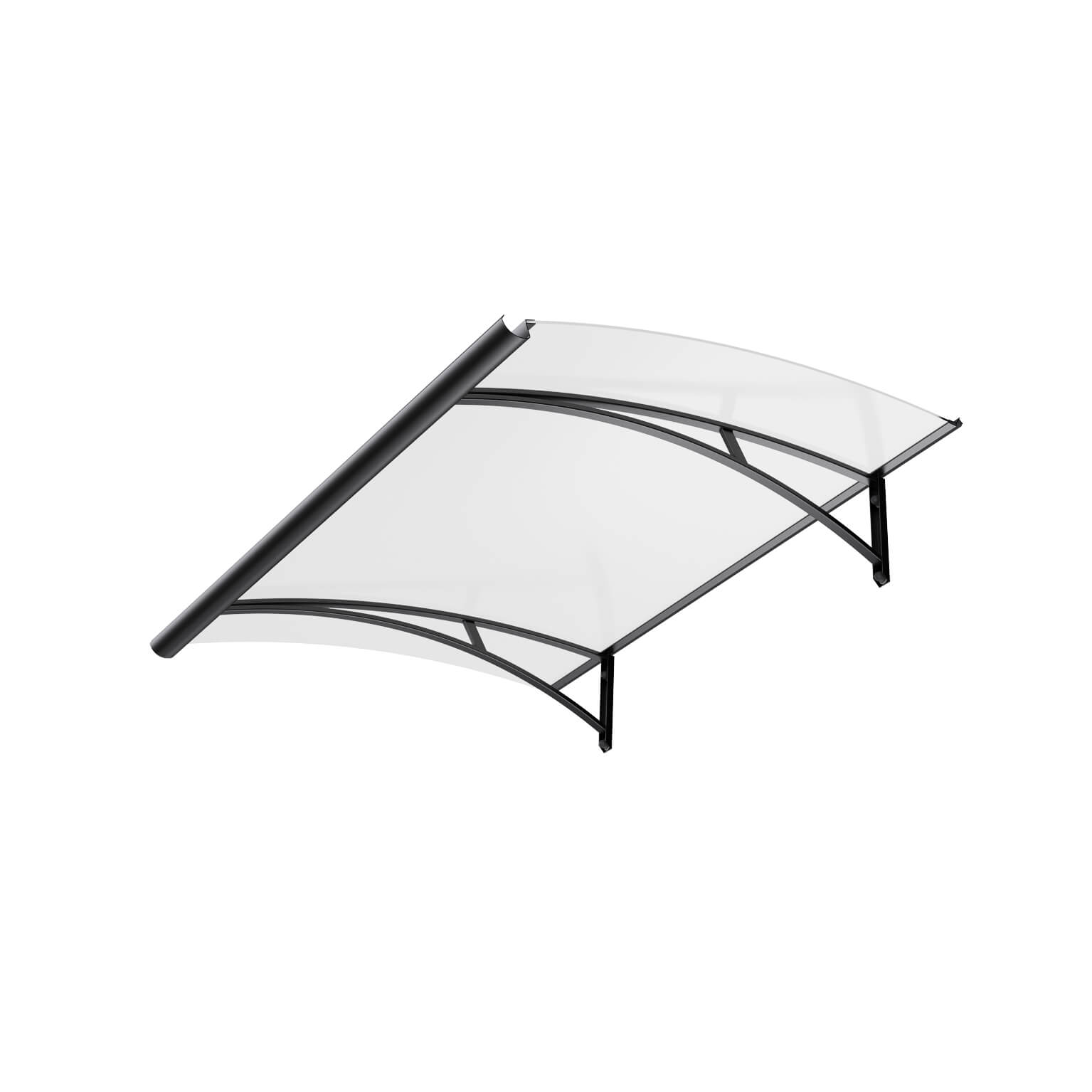 Arctom marquesina toldo de puerta alu antracita gomez 120x84,5 satinado