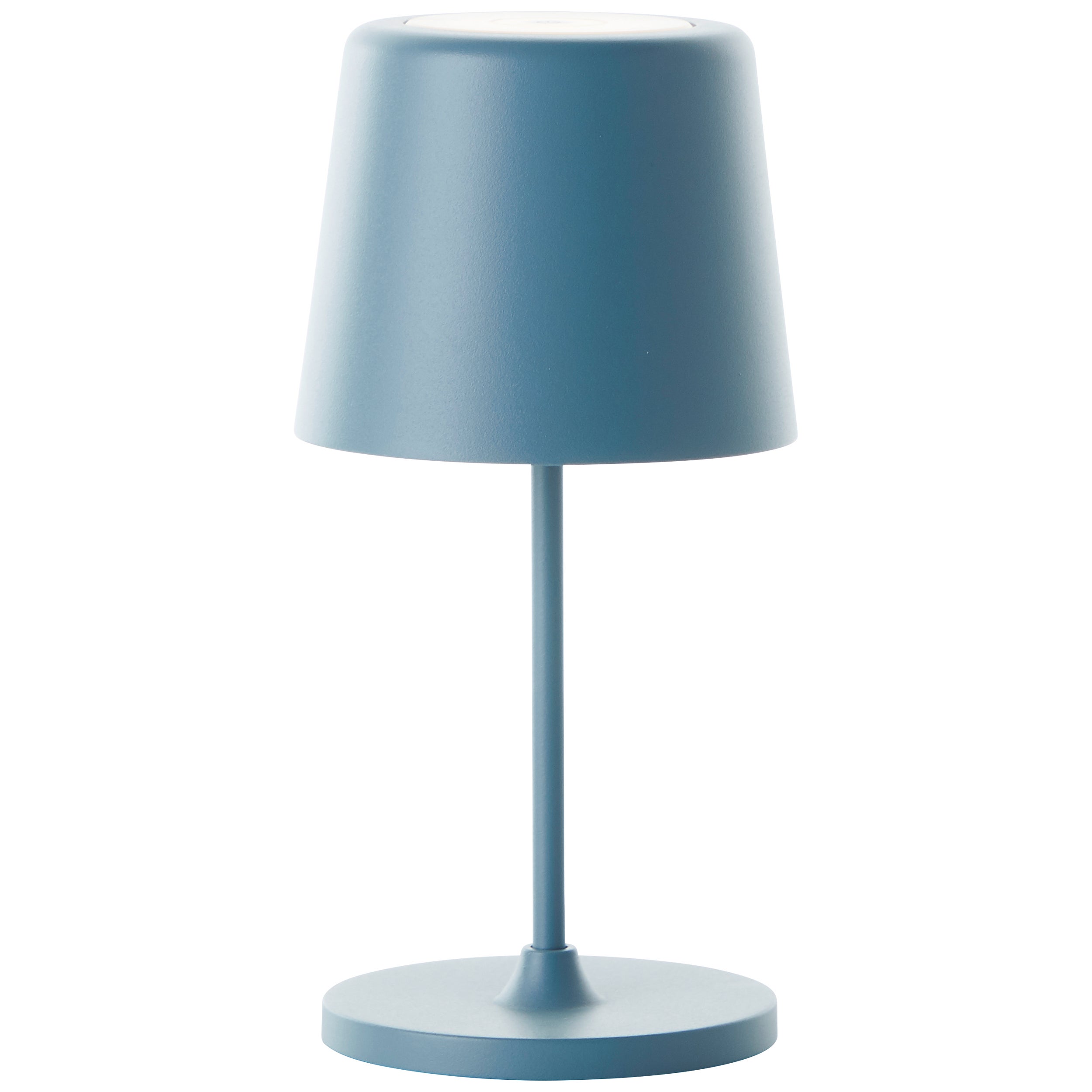 Lampa stołowa ogrodowa LED Brilliant Kaami, 37 cm, jasnoniebieska, metal/drewno, zintegrowana dioda LED 2 W - 7