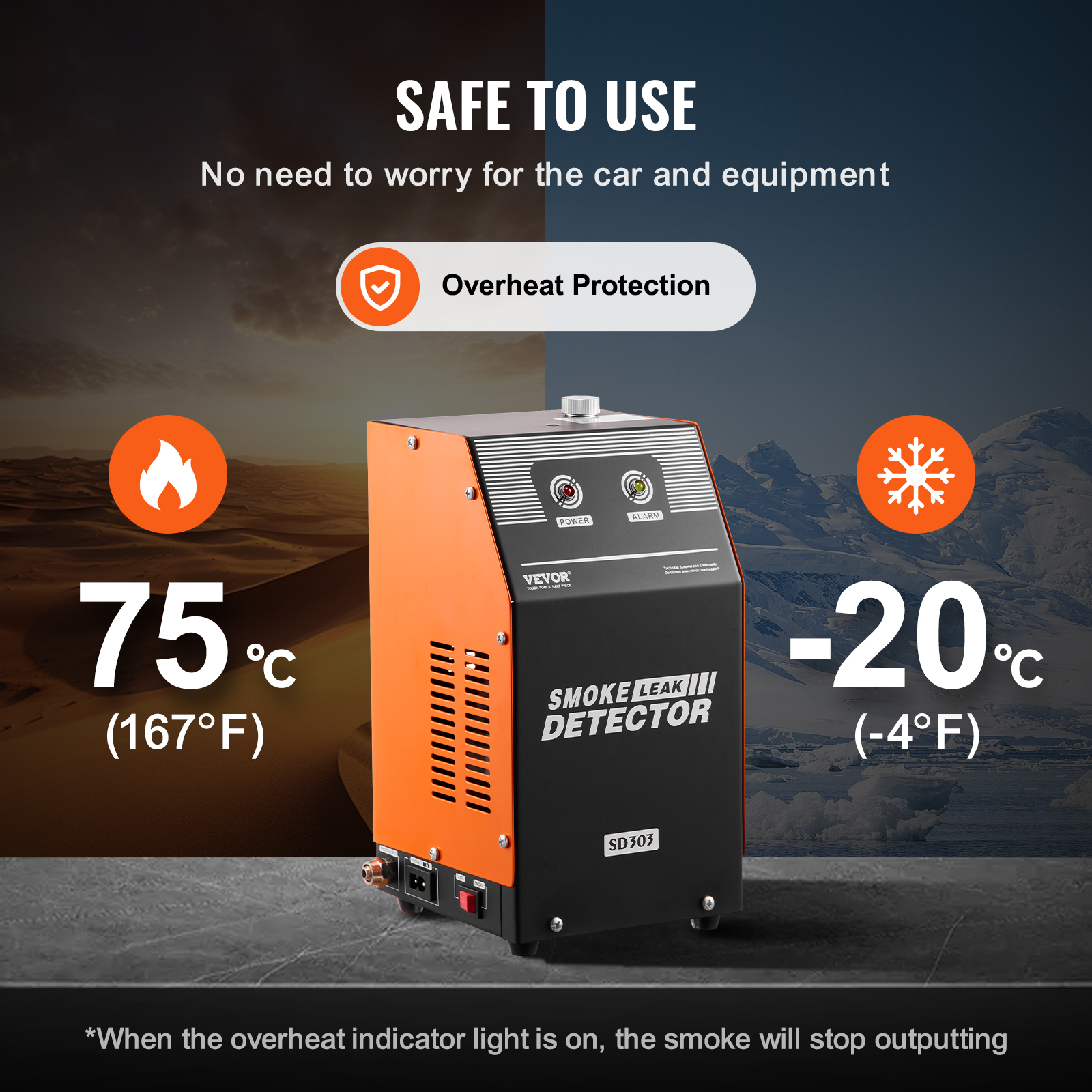 détecteur fuite carburant 2 Modes,VEVOR Machine à fumée EVAP automatique avec pompe à air intégrée,testeur fuite de conduit automobile 19-23 PSI - 5