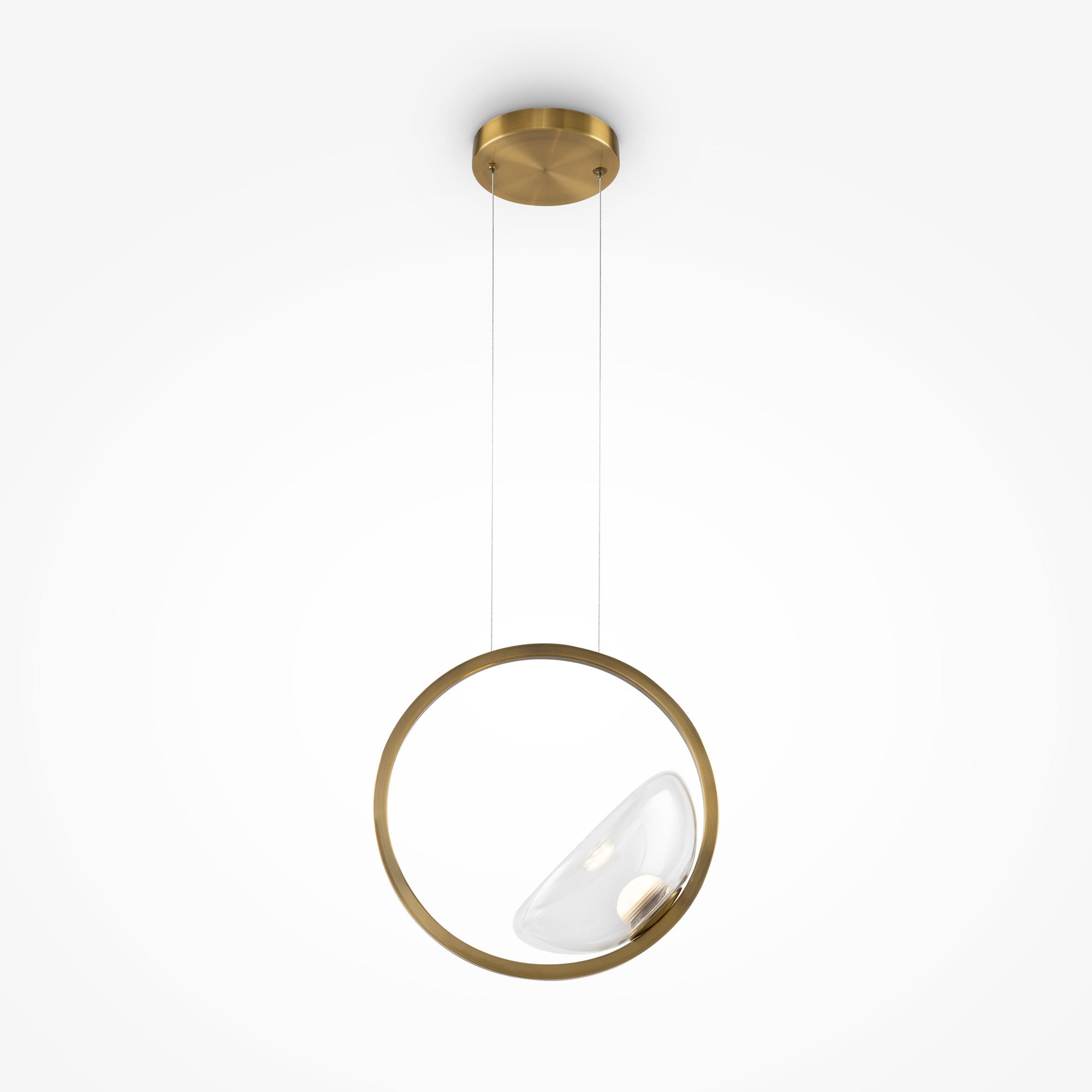 Lampa wisząca Lunare mosiężno-złota LED 5W 3000K 450lm wym: 234,5 x 21,1 x 32 cm metal Maytoni