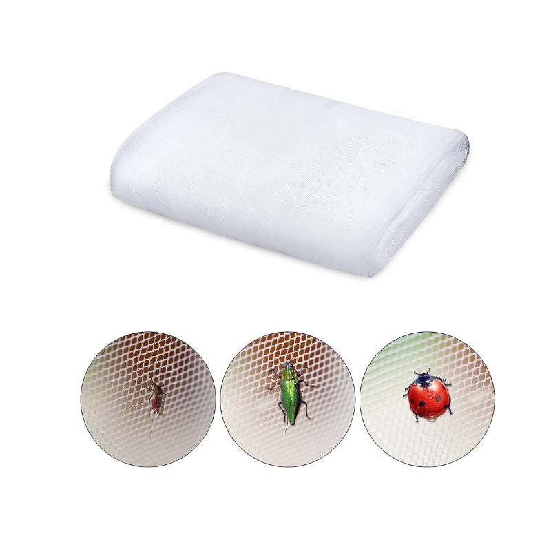 Moskitiera do roślin, 2,5m x 10m, ogrodowa moskitiera, nylonowa siatka odporna na kurz, odpowiednia do ogrodów i szklarni.