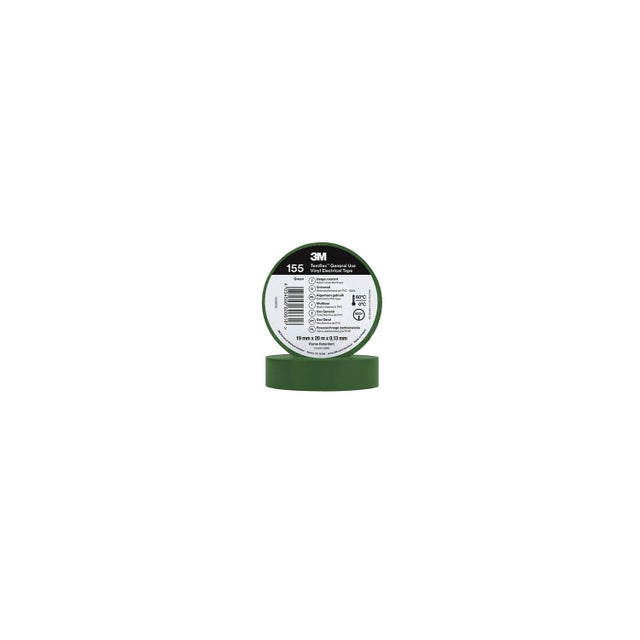 Ruban Adhésif Temflex™ 155 PVC 19mm x 20m 3M 7100184744 - Vert - PVC