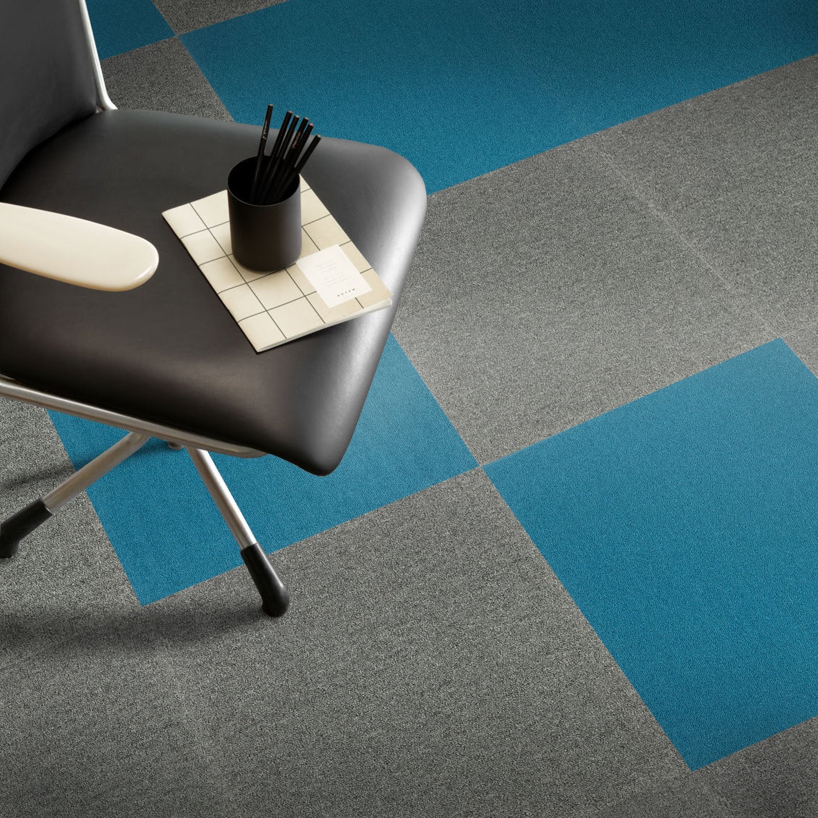 Dalles de moquette autoportantes Edinburgh, Gris clair, 50 x 50 cm - 5