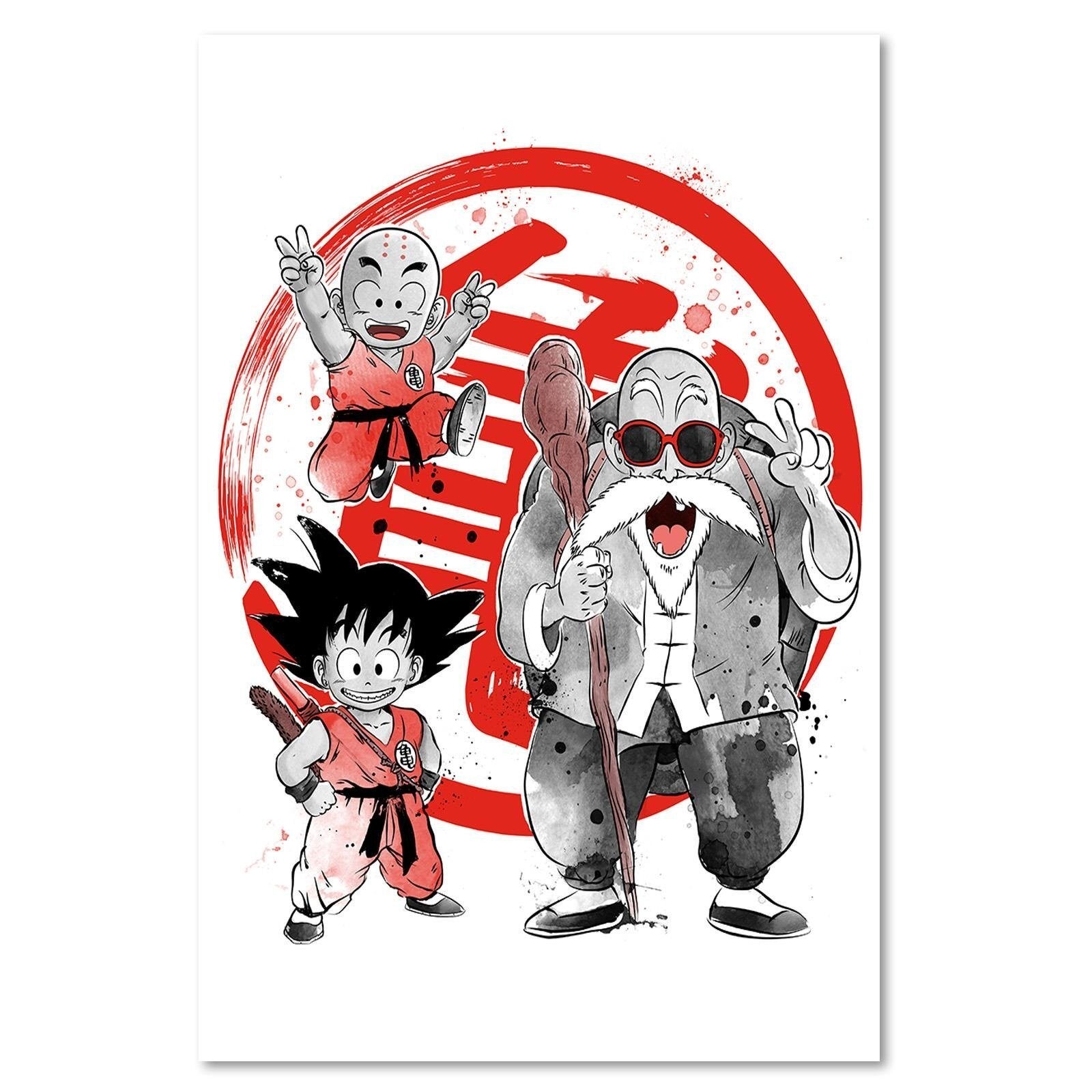 Tableau bois Dragon Ball Kame school - 50 x 70 cm - 2