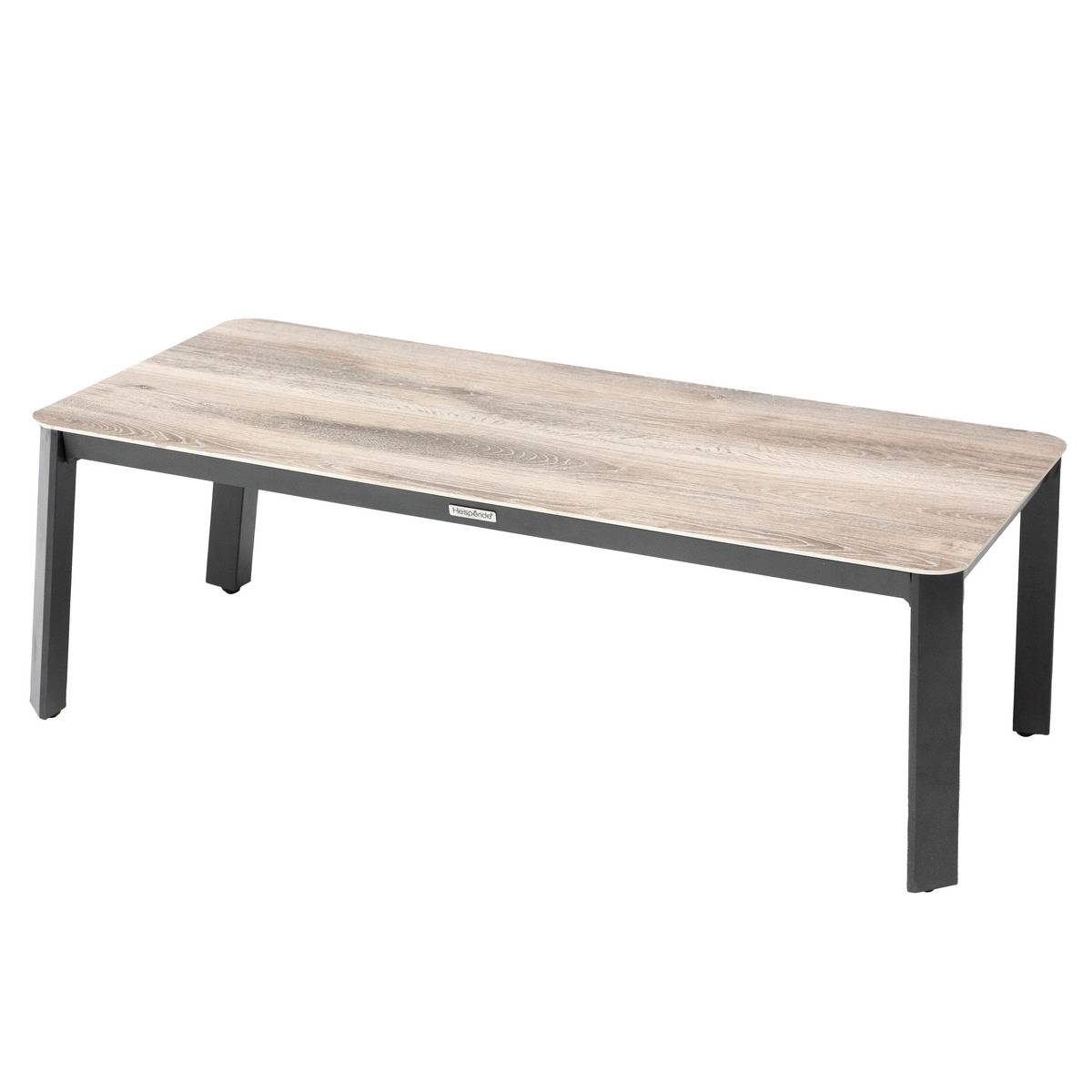 Table basse de jardin rectangulaire Pavane Graphite - Hespéride | Leroy ...