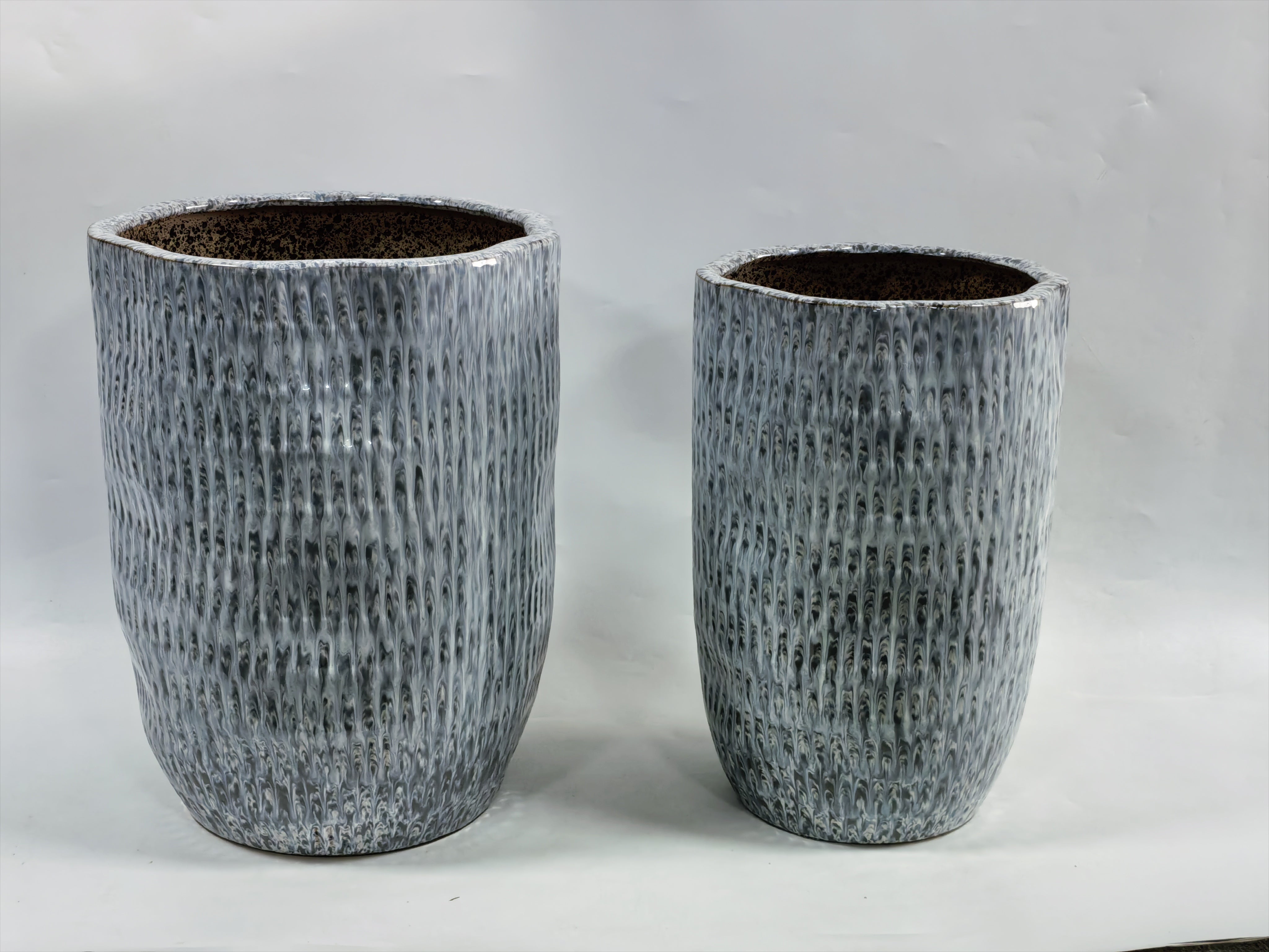 Osłonki ceramiczne Ceramika Neva 40x40x51/31x31x47,5 szary 2 szt.