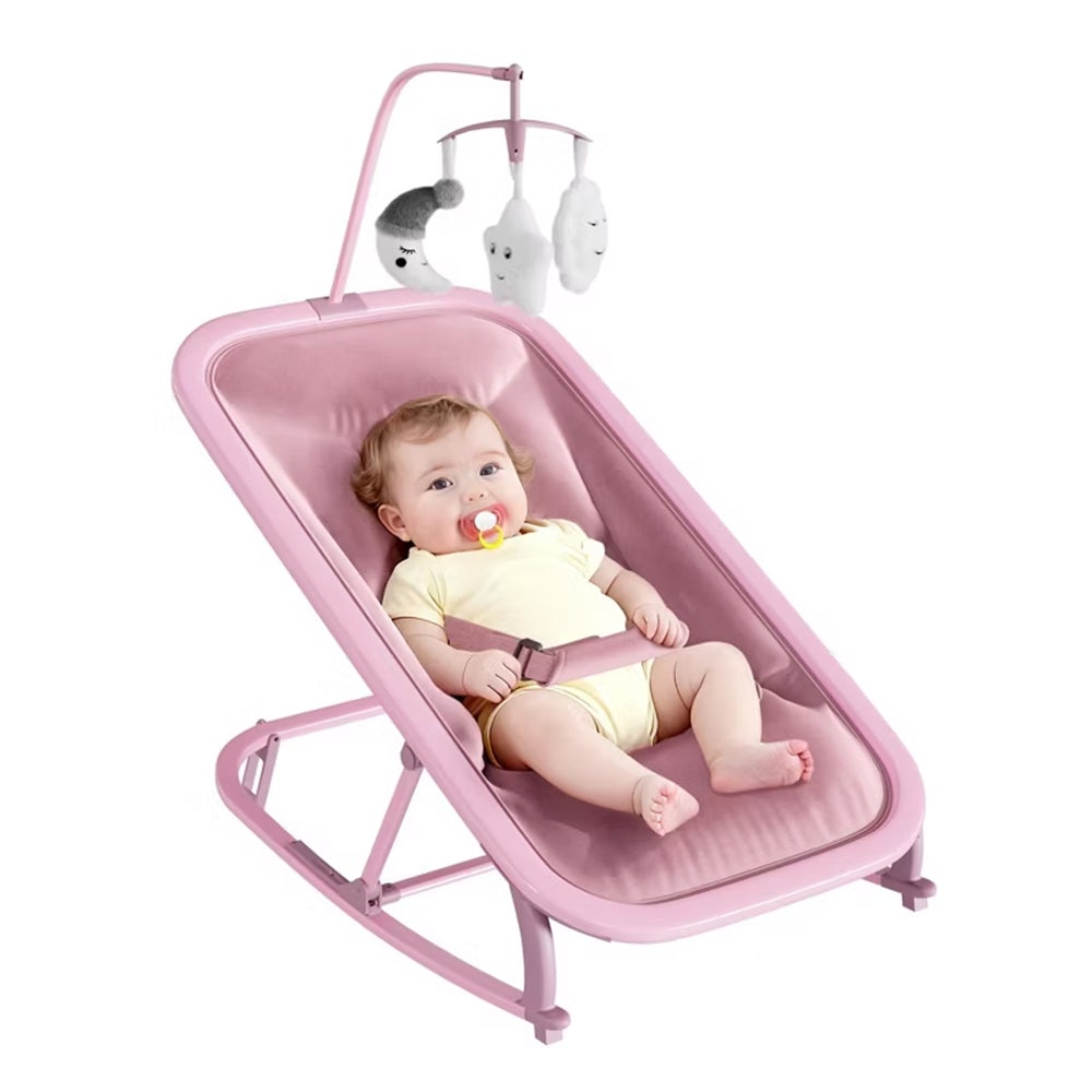 Bextcok mecedora portátil 2 en 1 para bebés y niños pequeños, con cojín de asiento extraíble, ángulos ajustables y diseño ergonómico