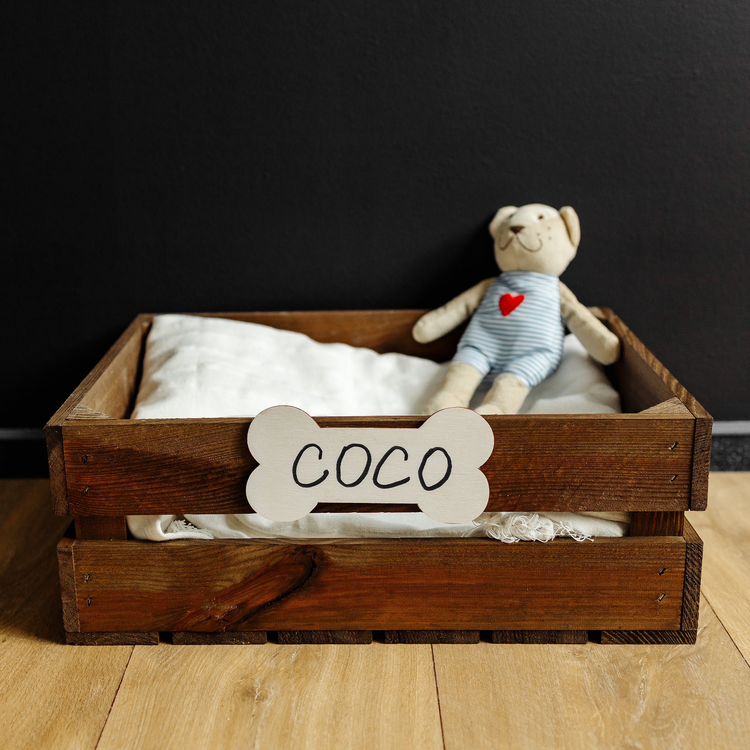 Creative Deco Caisse en Bois Wengé | 40 x 30 x 15 cm | Caisse Rangement Bois | Caisse en Bois Vintage | Cagette en Bois | Caisse en Bois Rangement - 3