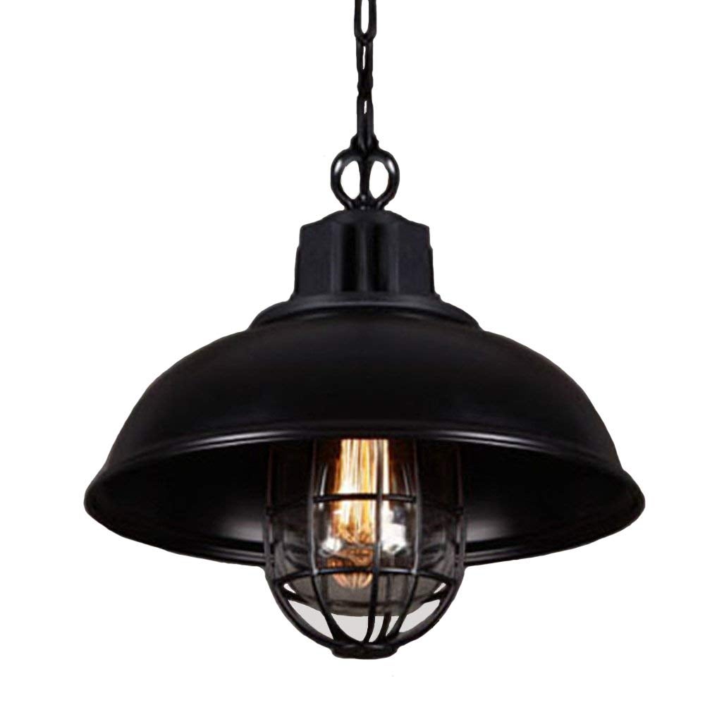 Lustre Pendentif Rétro En Fer Forgé - Abat-jour Style Campagne Avec Réglage Hauteur Pour Salon/Salle à Manger