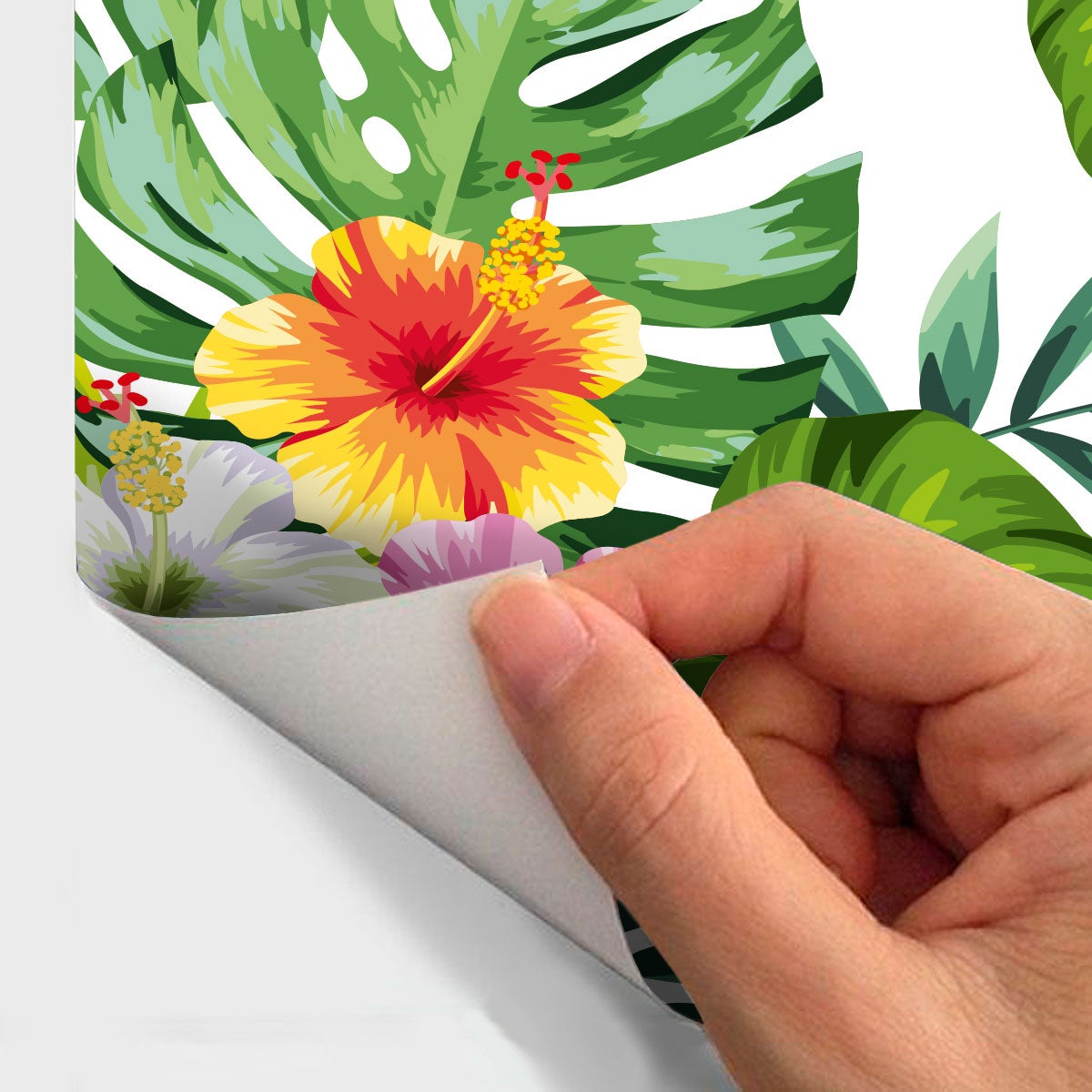 Adesivo carta da parati tropicale Sullana - Sticker adesivo - adesivi murali - 60x60cm - 4