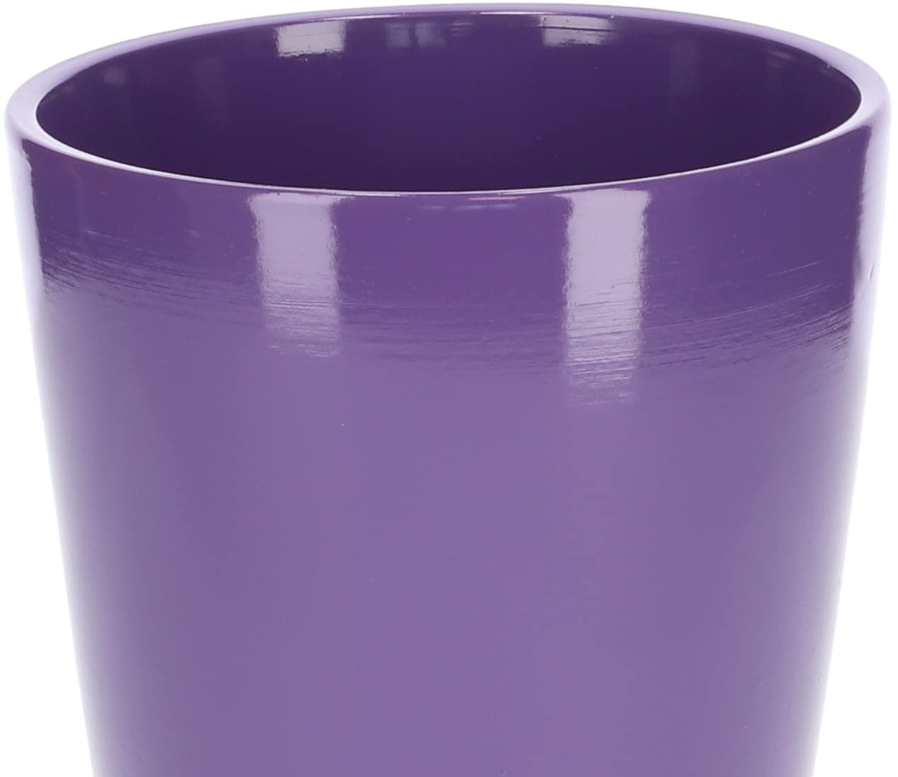 Doniczka osłonka donica ceramiczna na kwiaty rośliny ø12 cm fiolet gładka - KOTARBAU - 5